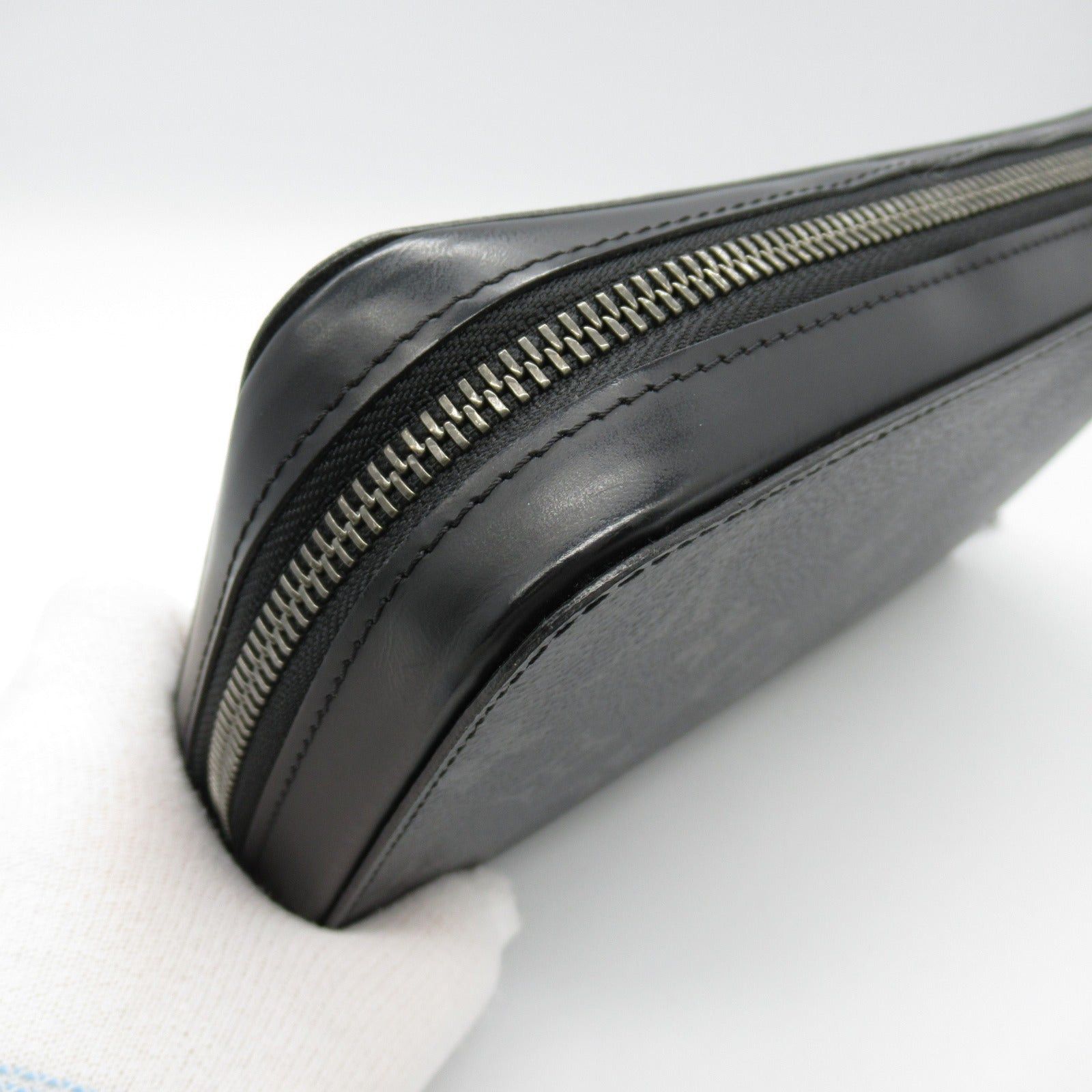 Louis Vuitton Zippy Xl Round Long Wallet Zipper Coated Canvas Monogram Eclipse Black