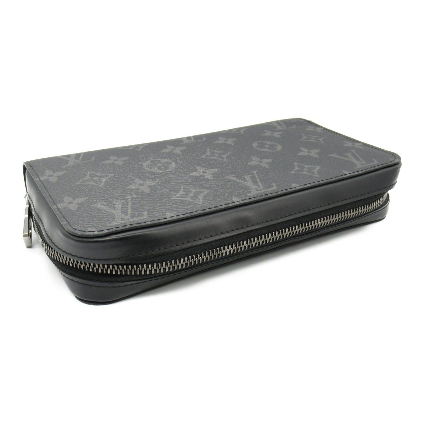 Louis Vuitton Louis Vuitton Zippy Xl Round Long Wallet Zipper Coated Canvas Monogram Eclipse Black Size ONE SIZE - 4 Thumbnail