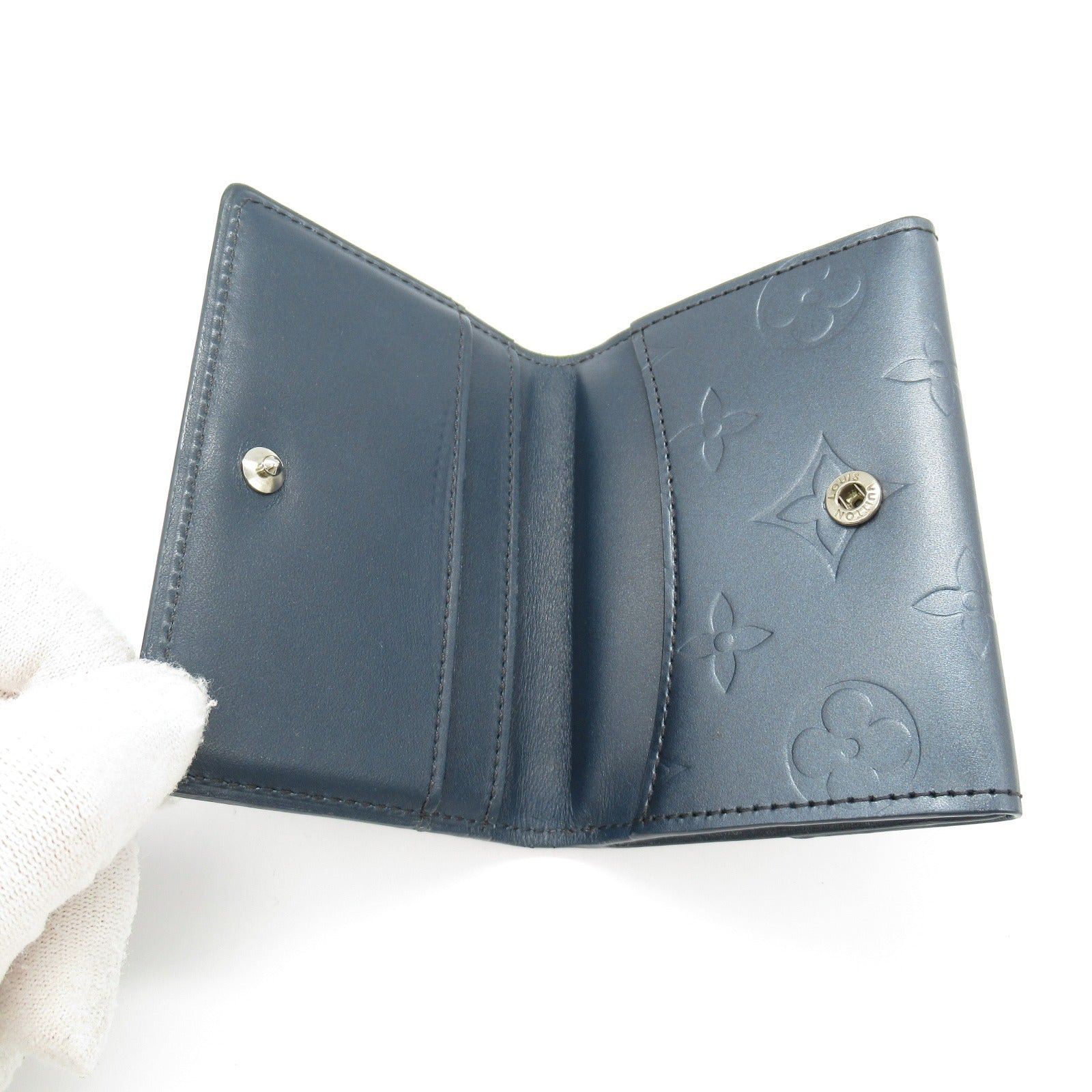 Louis Vuitton Louis Vuitton Ludlow Coin Purse Leather Monogram Matte Navy Size ONE SIZE - 5 Thumbnail