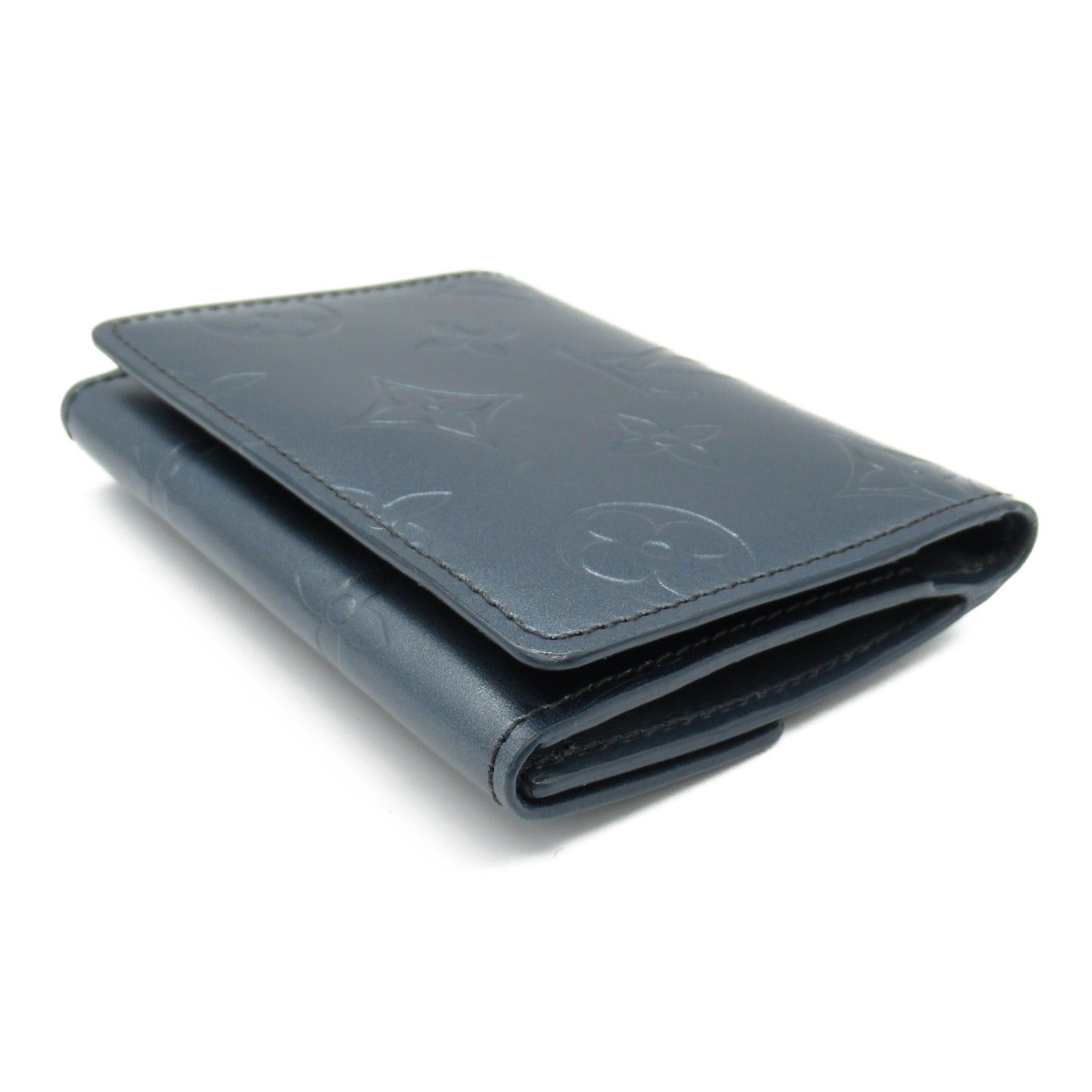 Louis Vuitton Louis Vuitton Ludlow Coin Purse Leather Monogram Matte Navy Size ONE SIZE - 4 Thumbnail