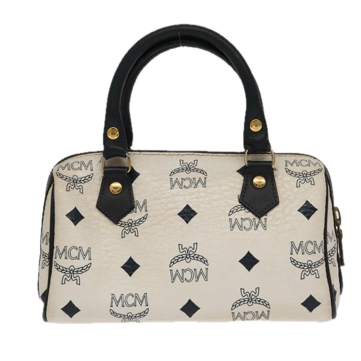 MCM Visetos White Canvas Handbag (Pre-Owned) Size ONE SIZE - 3 Thumbnail