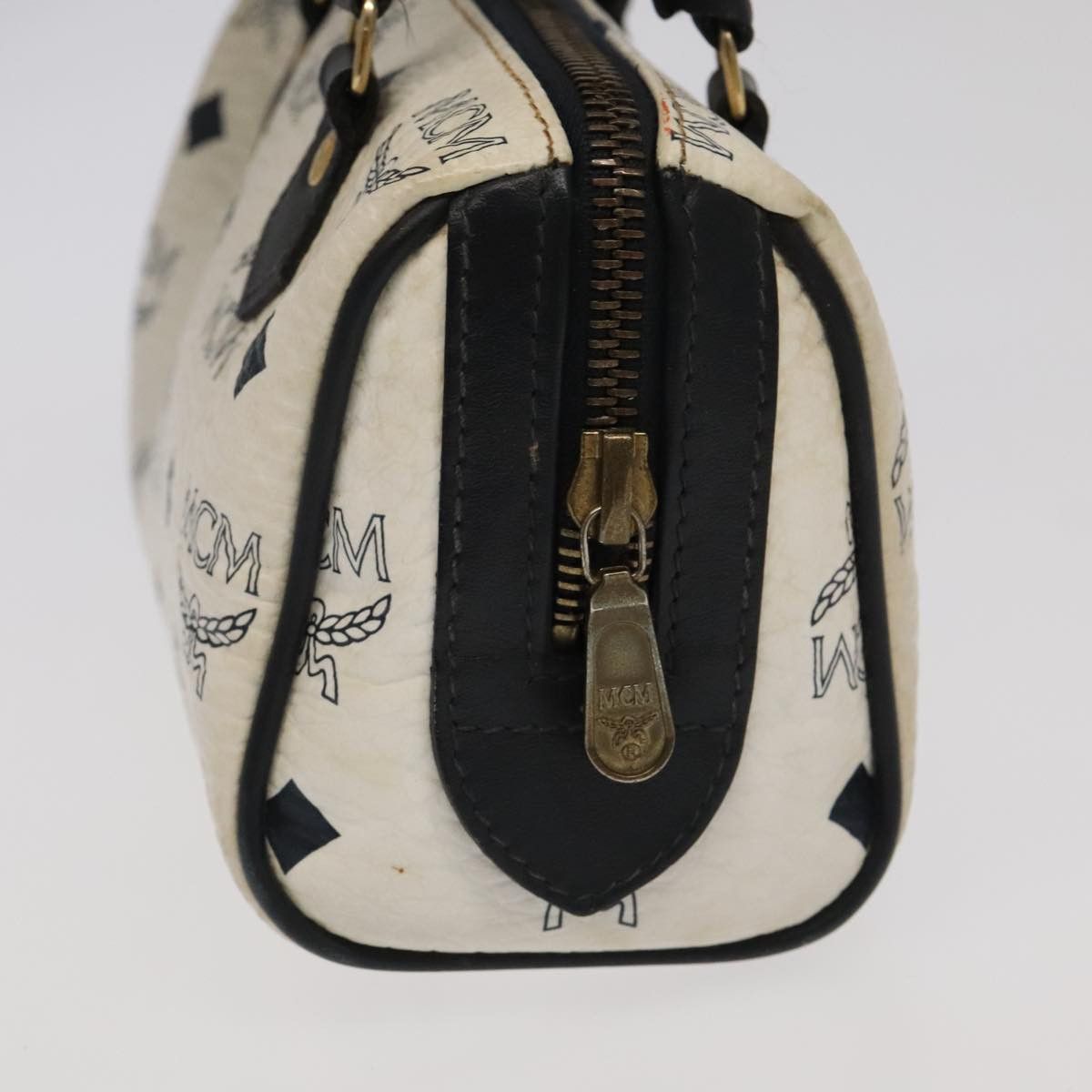 MCM Visetos White Canvas Handbag (Pre-Owned) Size ONE SIZE - 5 Thumbnail
