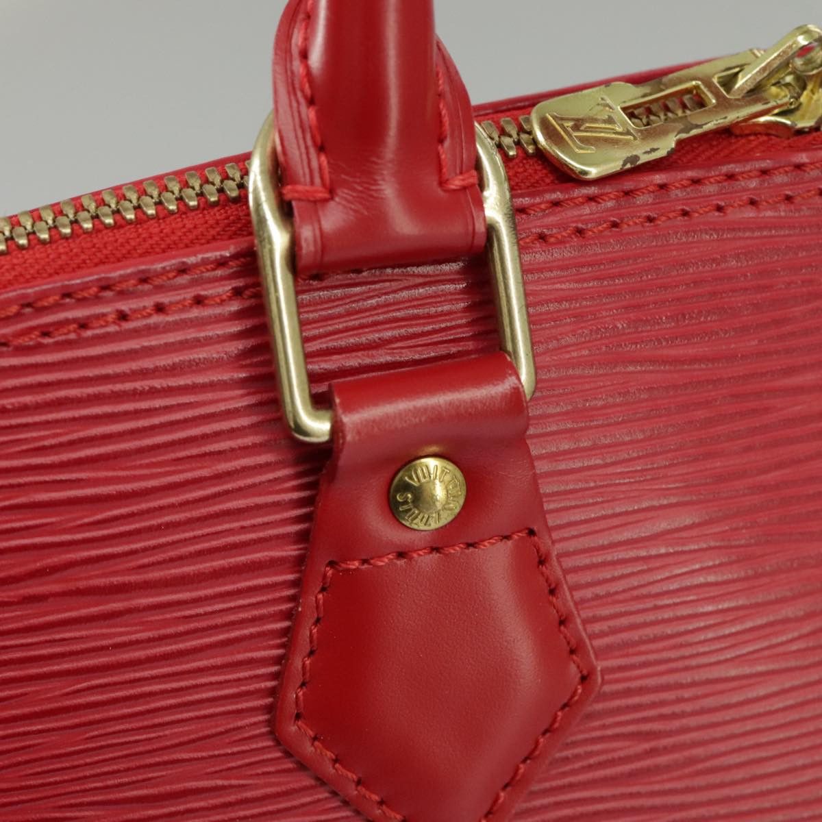 Louis Vuitton Alma Red Leather Handbag (Pre-Owned) Size ONE SIZE - 16 Thumbnail