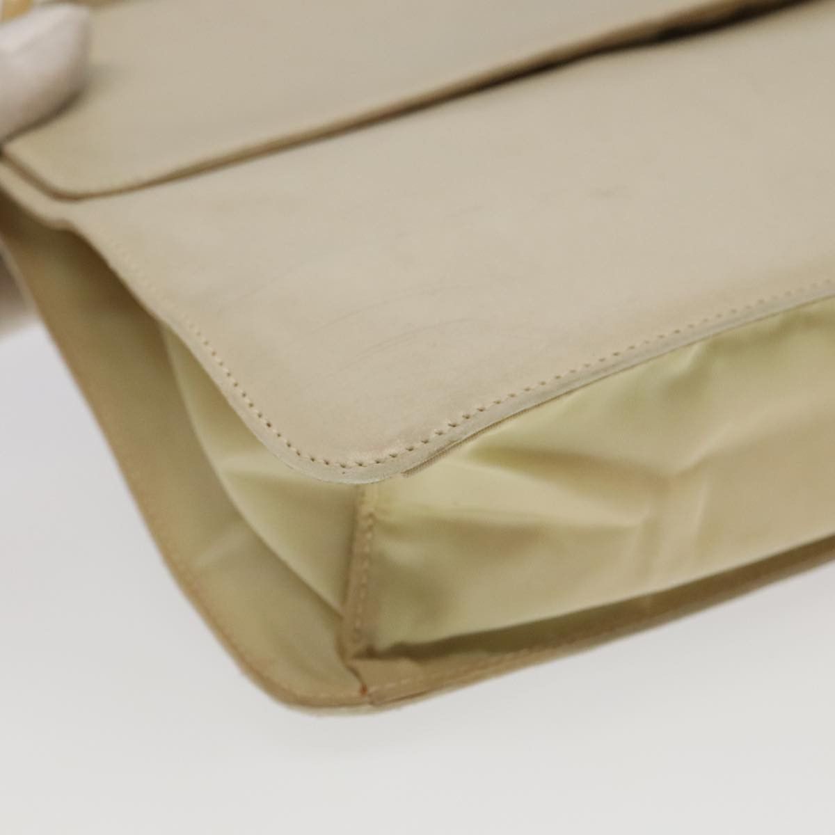 Prada Beige Leather Shoulder Bag (Pre-Owned) Size ONE SIZE - 10 Thumbnail