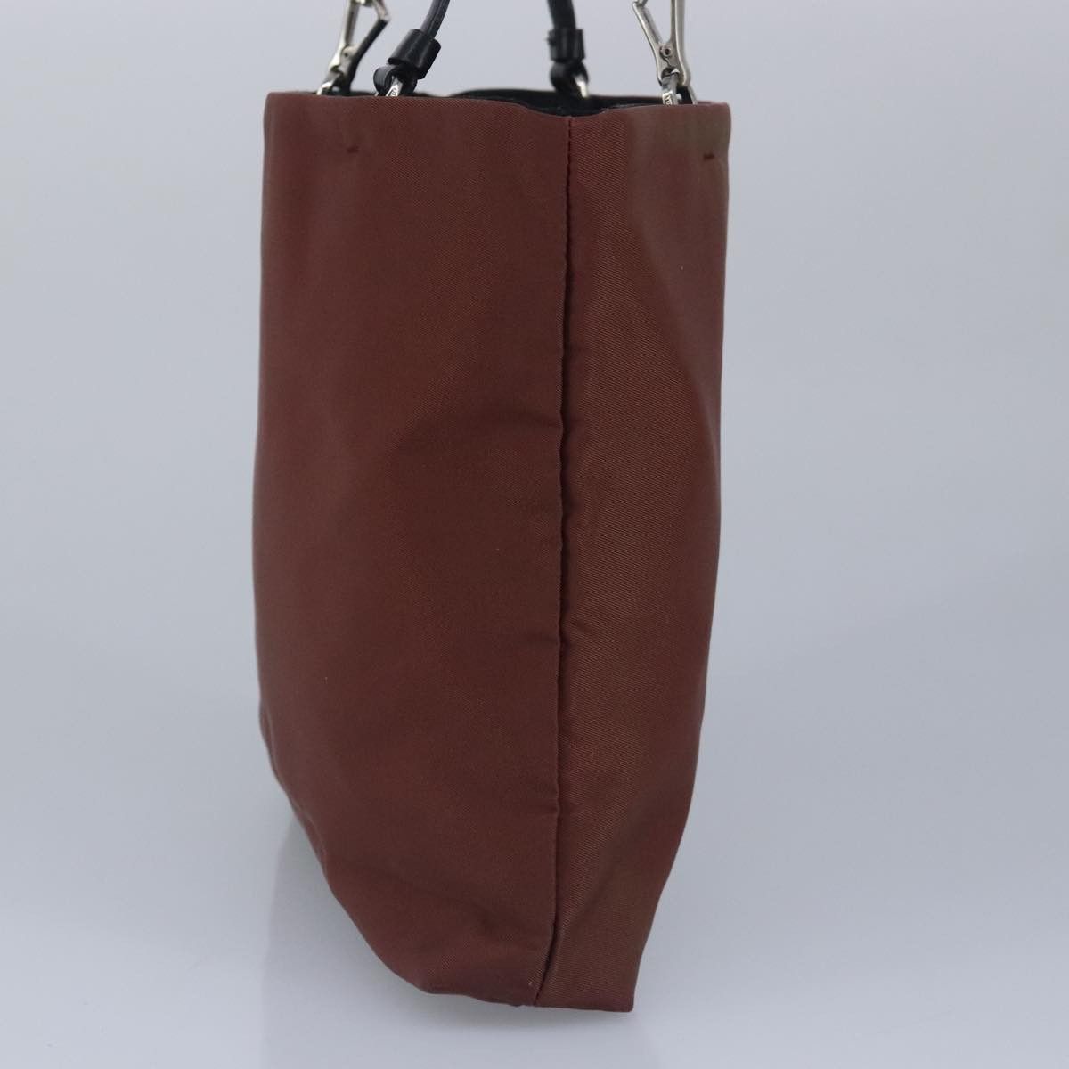 Prada Triangle Logo Brown Synthetic Handbag (Pre-Owned) Size ONE SIZE - 3 Thumbnail