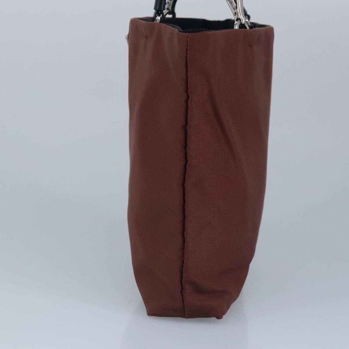 Prada Triangle Logo Brown Synthetic Handbag (Pre-Owned) Size ONE SIZE - 4 Thumbnail