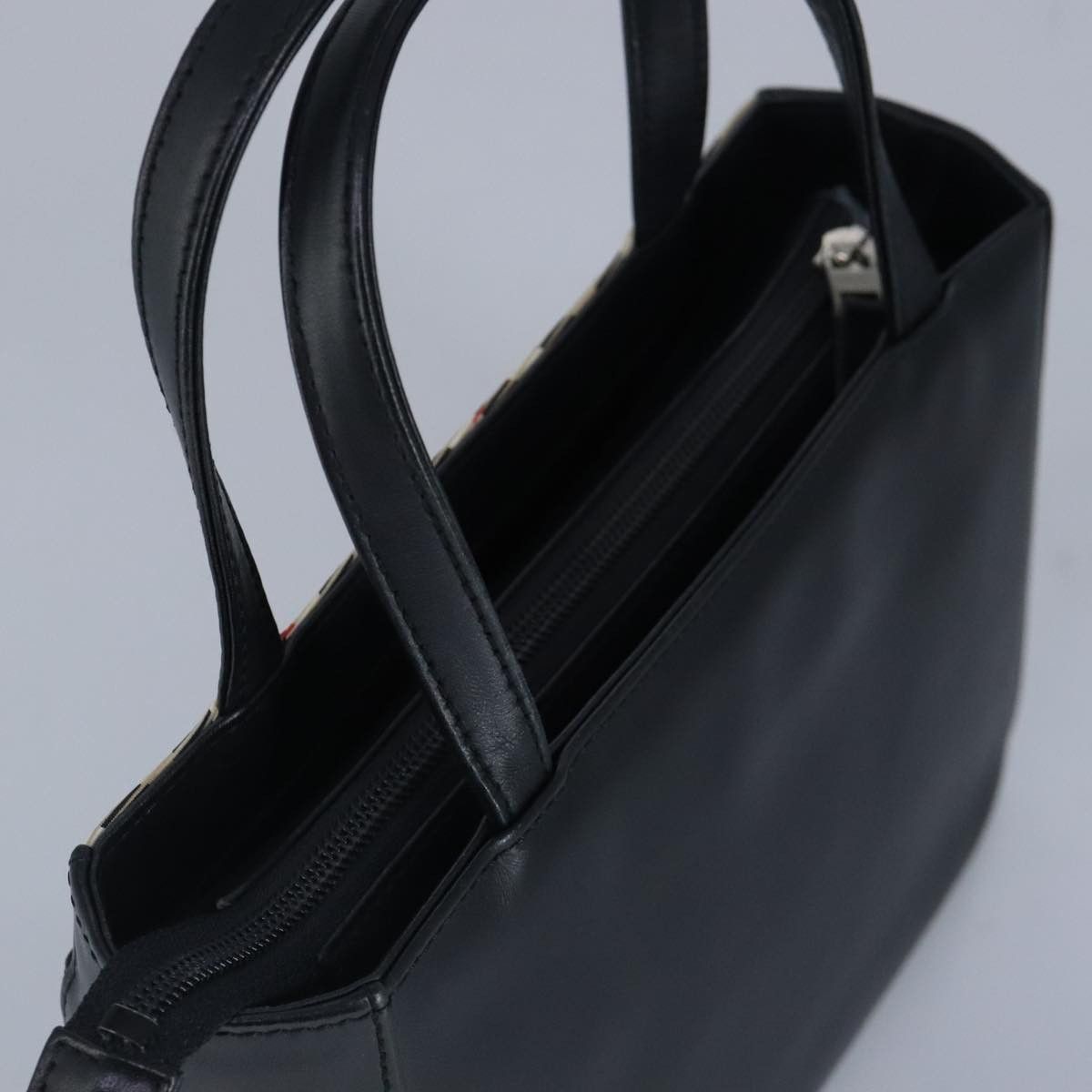 Burberry Nova Check Black Leather Handbag (Pre-Owned) Size ONE SIZE - 7 Thumbnail