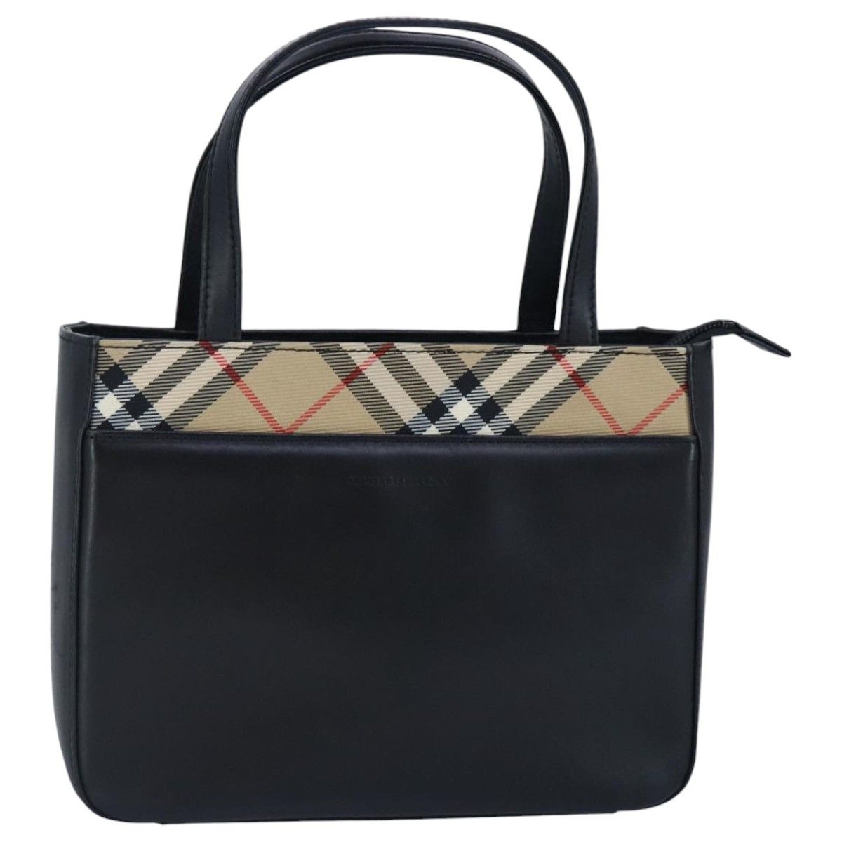 Burberry Nova Check Black Leather Handbag (Pre-Owned) Size ONE SIZE - 12 Thumbnail