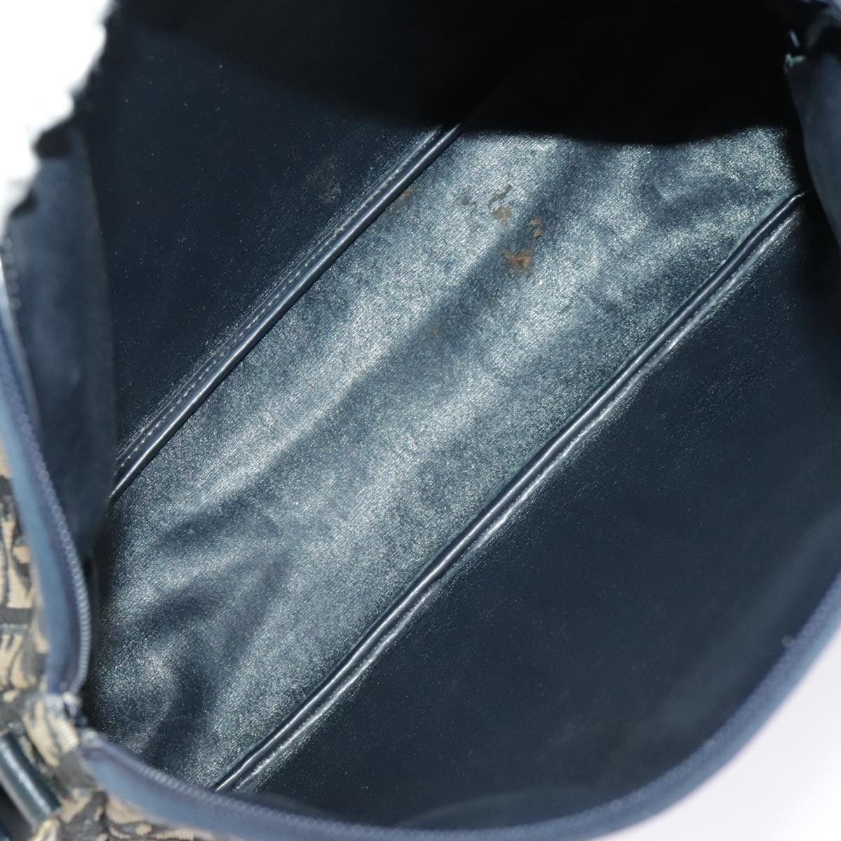 Dior Trotter Navy Canvas Shoulder Bag (Pre-Owned) Size ONE SIZE - 8 Thumbnail