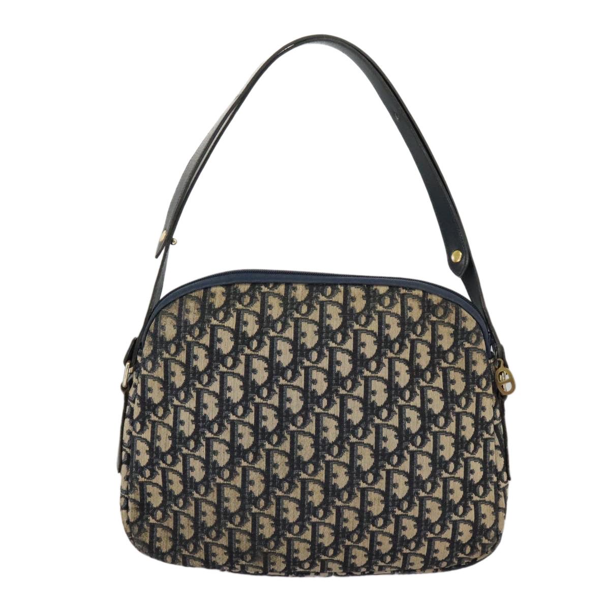 Dior Trotter Navy Canvas Shoulder Bag (Pre-Owned) Size ONE SIZE - 2 Thumbnail