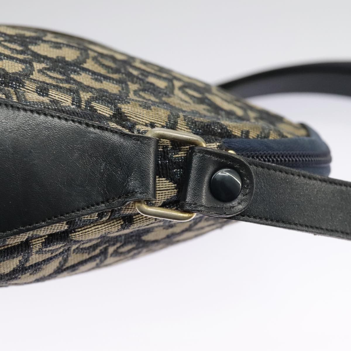 Dior Trotter Navy Canvas Shoulder Bag (Pre-Owned) Size ONE SIZE - 19 Thumbnail