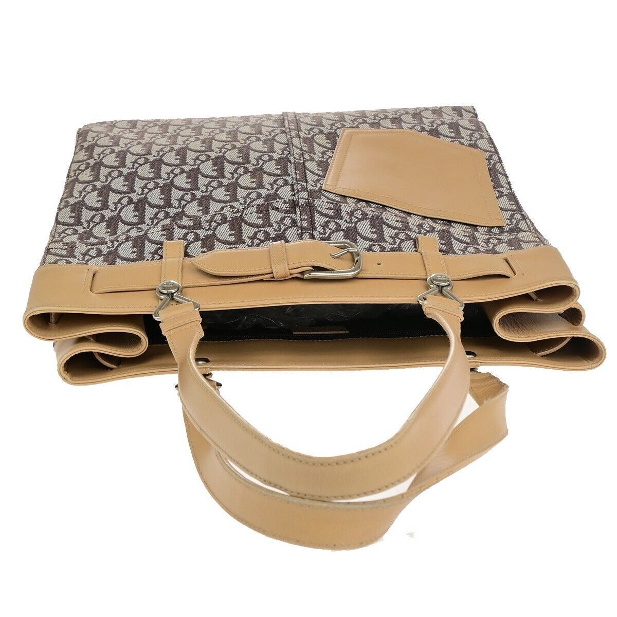 Dior Trotter Brown Canvas Handbag (Pre-Owned) Size ONE SIZE - 5 Thumbnail