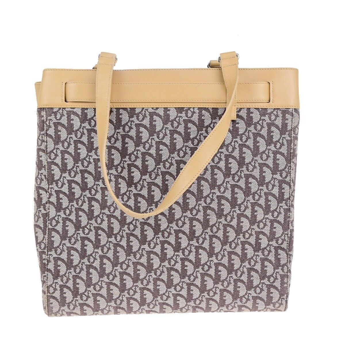 Dior Trotter Brown Canvas Handbag (Pre-Owned) Size ONE SIZE - 2 Thumbnail