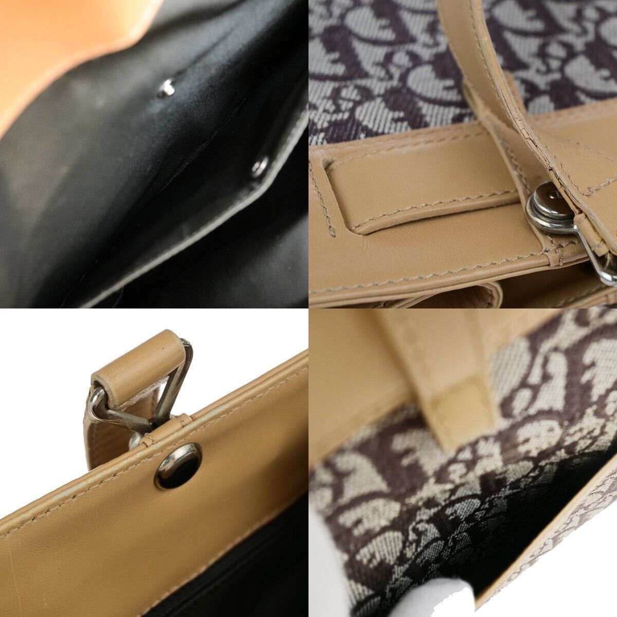 Dior Trotter Brown Canvas Handbag (Pre-Owned) Size ONE SIZE - 18 Thumbnail