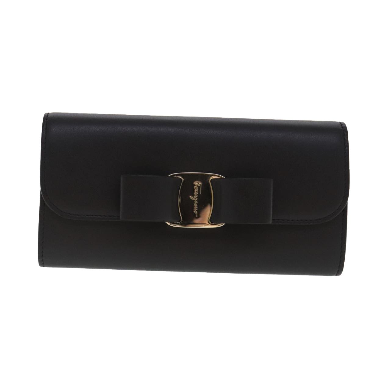 Salvatore Ferragamo Vara Black Leather Wallet (Pre-Owned) Size ONE SIZE - 19 Thumbnail