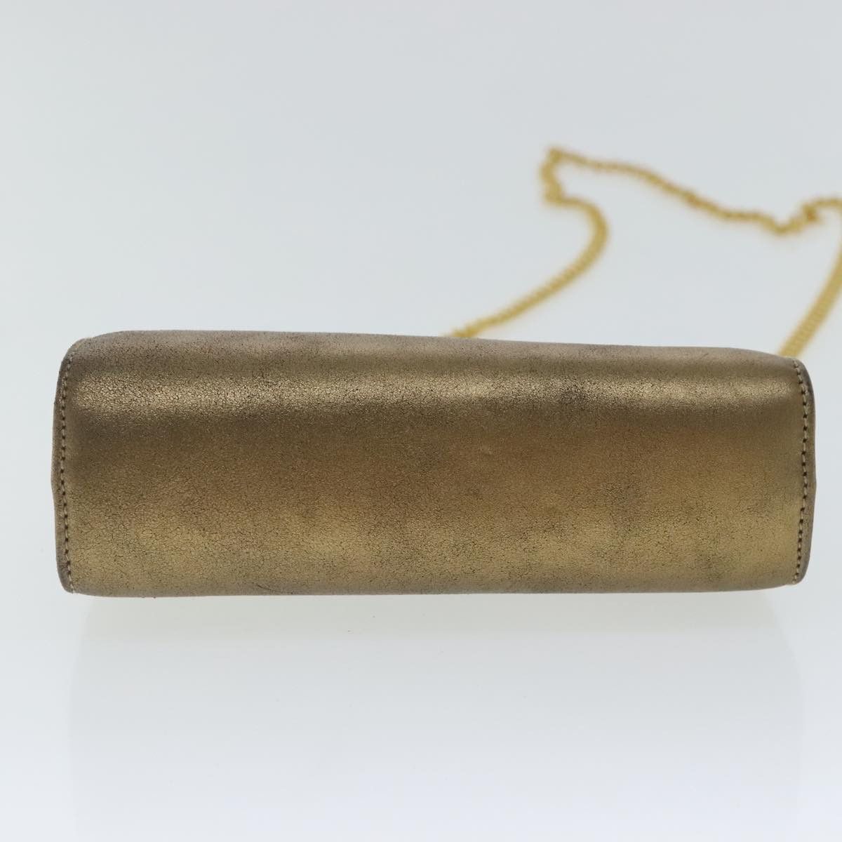Salvatore Ferragamo Gancini Gold Leather Shoulder Bag (Pre-Owned) Size ONE SIZE - 5 Thumbnail