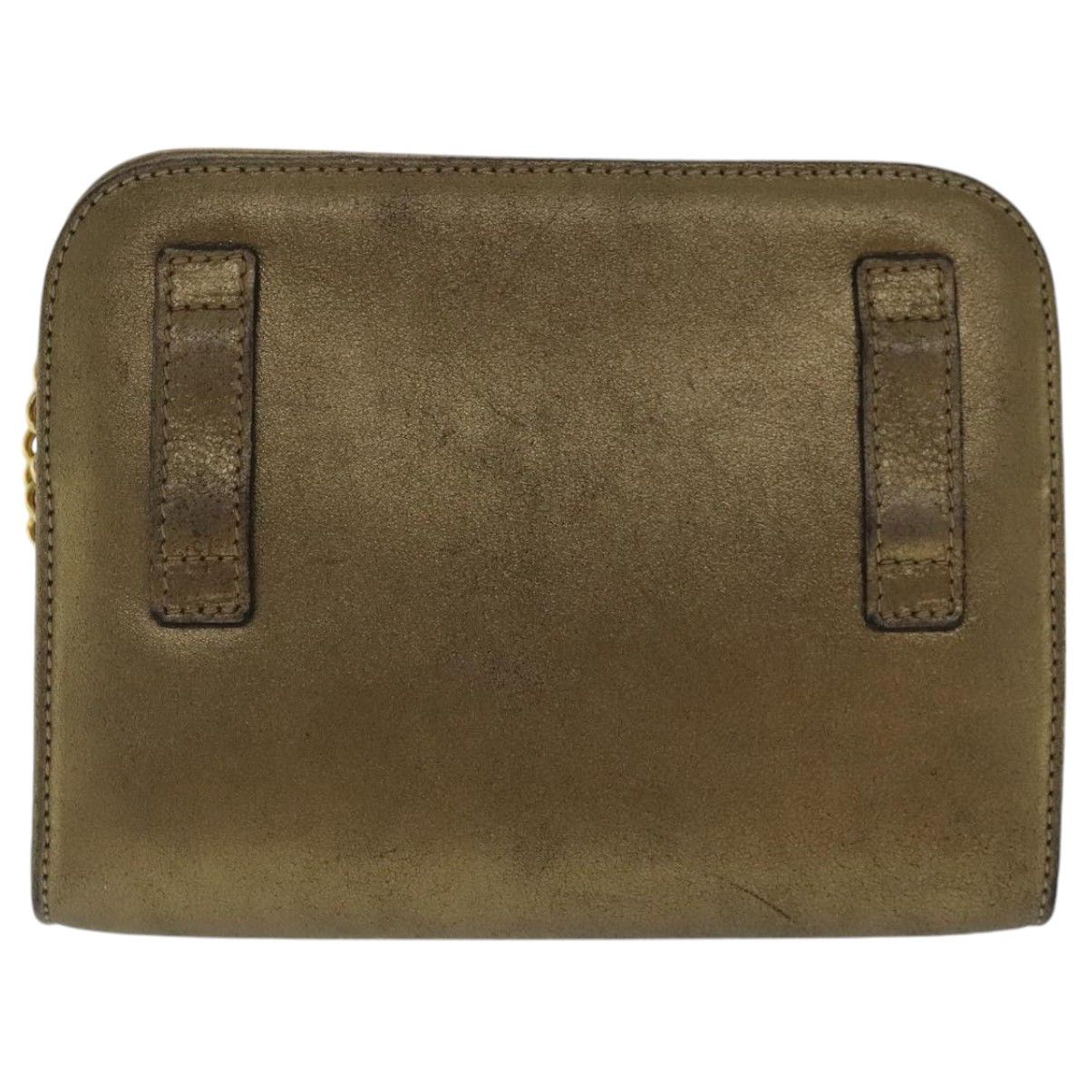 Salvatore Ferragamo Gancini Gold Leather Shoulder Bag (Pre-Owned) Size ONE SIZE - 2 Thumbnail