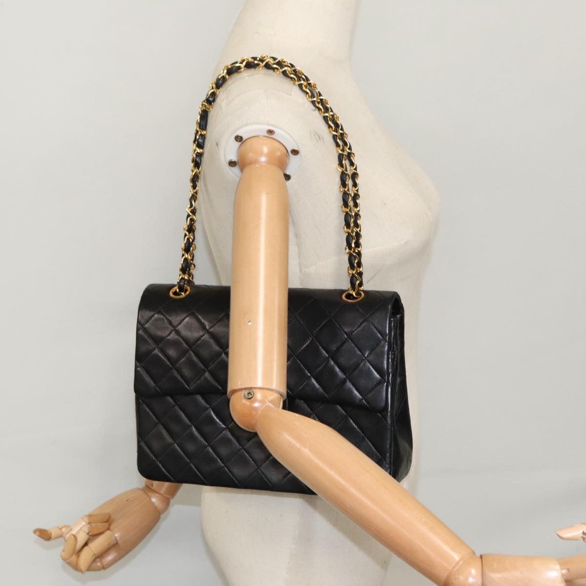 Chanel Timeless Black Leather Shoulder Bag (Pre-Owned) Size ONE SIZE - 11 Thumbnail
