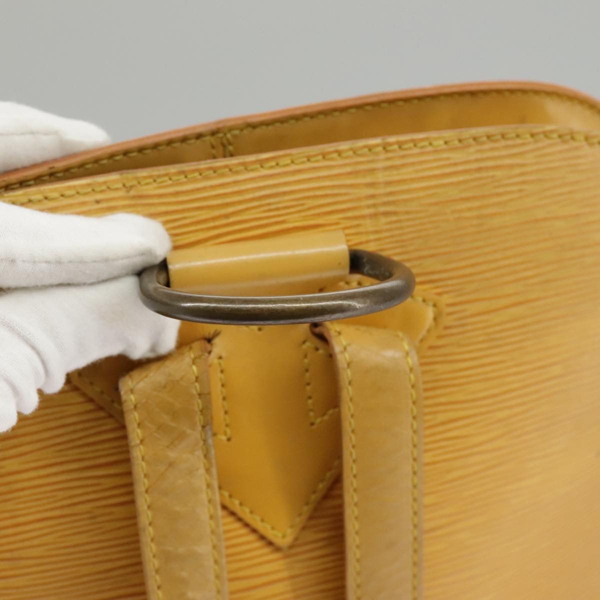 Louis Vuitton Gobelins Yellow Leather Backpack Bag (Pre-Owned) Size ONE SIZE - 6 Thumbnail