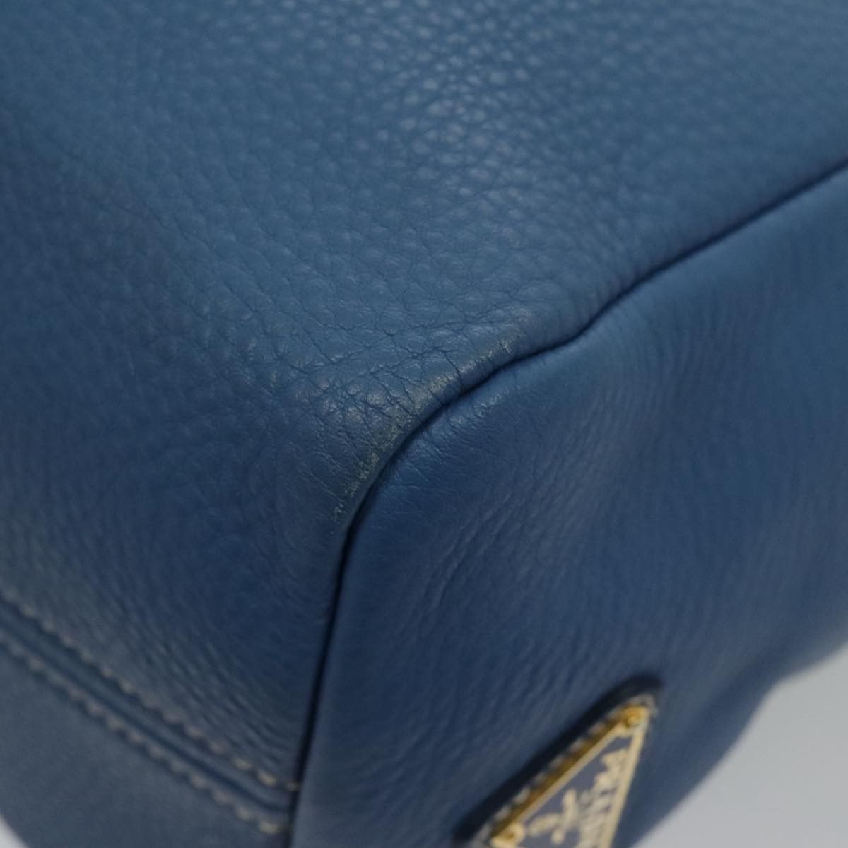 Prada Vitello Blue Leather Tote Bag (Pre-Owned) Size ONE SIZE - 8 Thumbnail