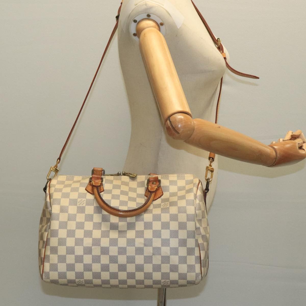 Louis Vuitton Speedy Bandoulière 30 White Canvas Handbag (Pre-Owned) Size ONE SIZE - 19 Thumbnail