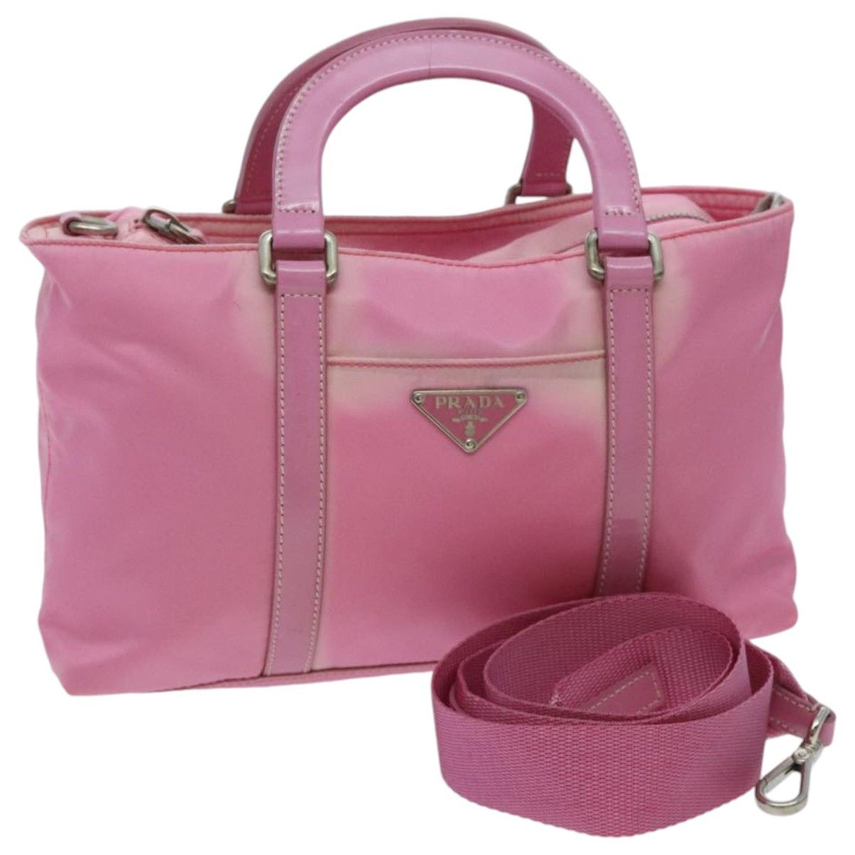 Prada Pink Synthetic Handbag (Pre-Owned) Size ONE SIZE - 12 Thumbnail