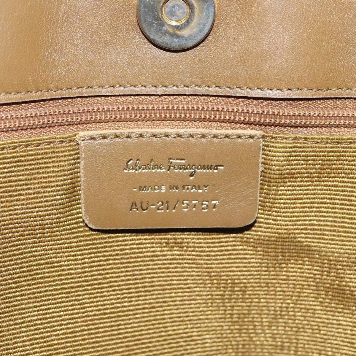 Salvatore Ferragamo Gancini Blue Canvas Shoulder Bag (Pre-Owned) Size ONE SIZE - 16 Thumbnail