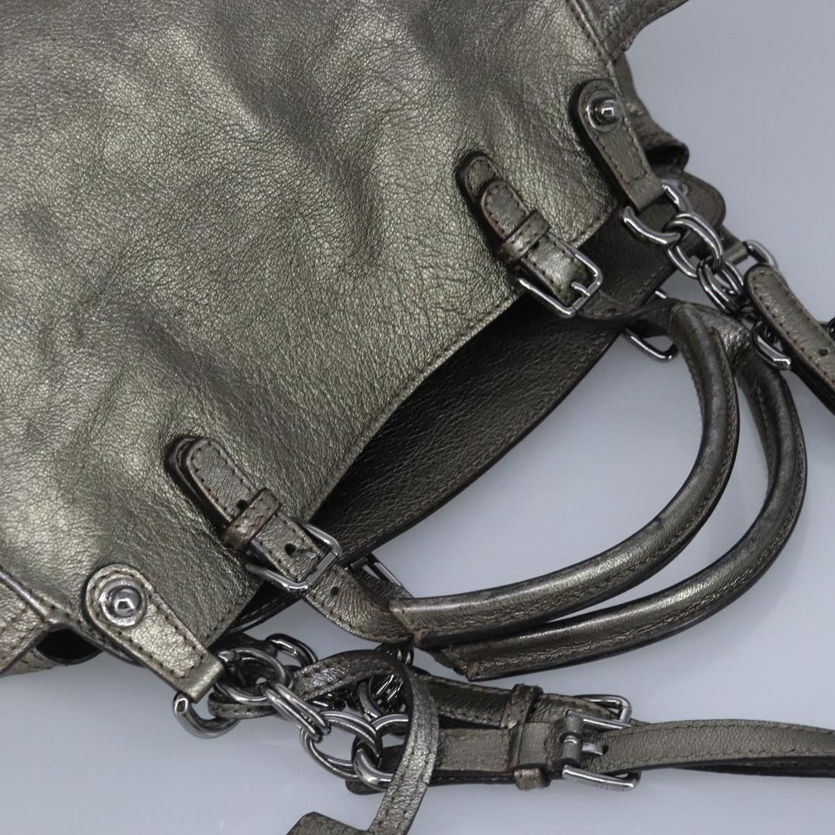 Dolce & Gabbana Silver Leather Handbag (Pre-Owned) Size ONE SIZE - 17 Thumbnail