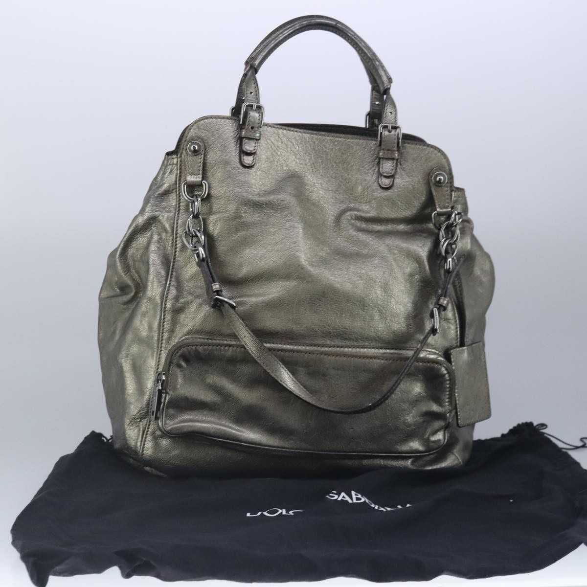 Dolce & Gabbana Silver Leather Handbag (Pre-Owned) Size ONE SIZE - 14 Thumbnail