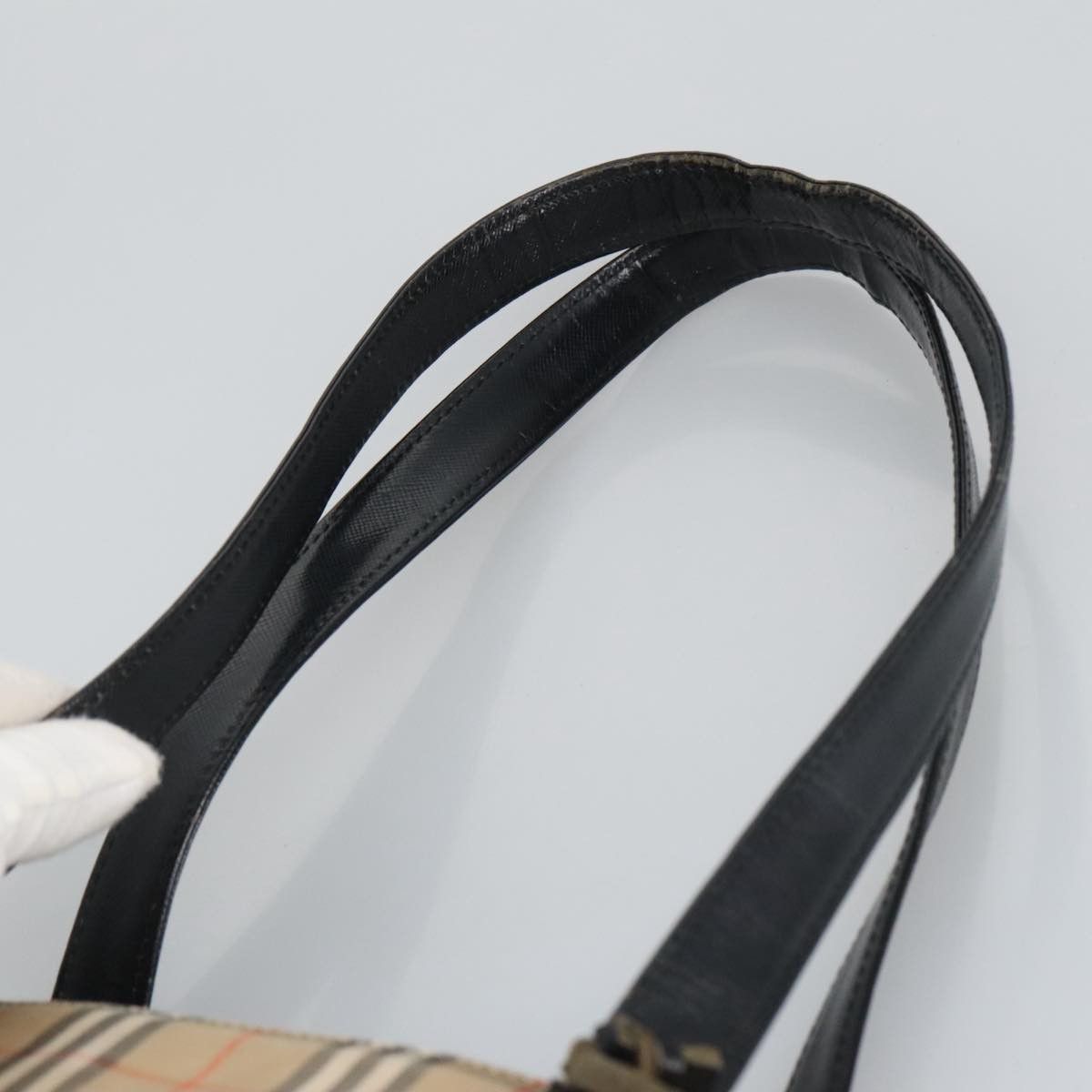 Burberry Nova Check Beige Canvas Shoulder Bag (Pre-Owned) Size ONE SIZE - 6 Thumbnail
