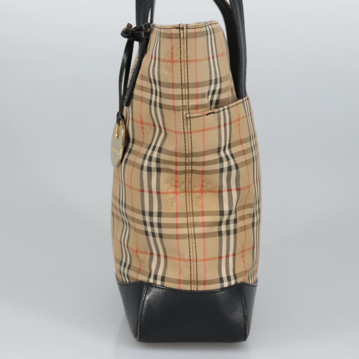 Burberry Nova Check Beige Canvas Shoulder Bag (Pre-Owned) Size ONE SIZE - 4 Thumbnail