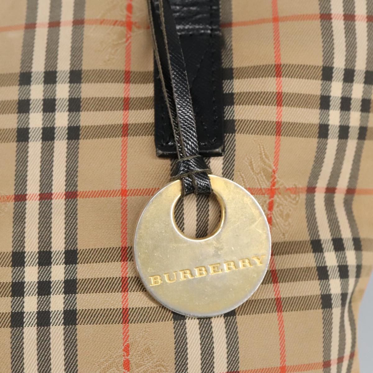 Burberry Nova Check Beige Canvas Shoulder Bag (Pre-Owned) Size ONE SIZE - 13 Thumbnail