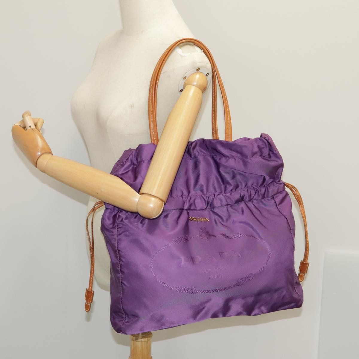 Prada Purple Synthetic Tote Bag (Pre-Owned) Size ONE SIZE - 15 Thumbnail