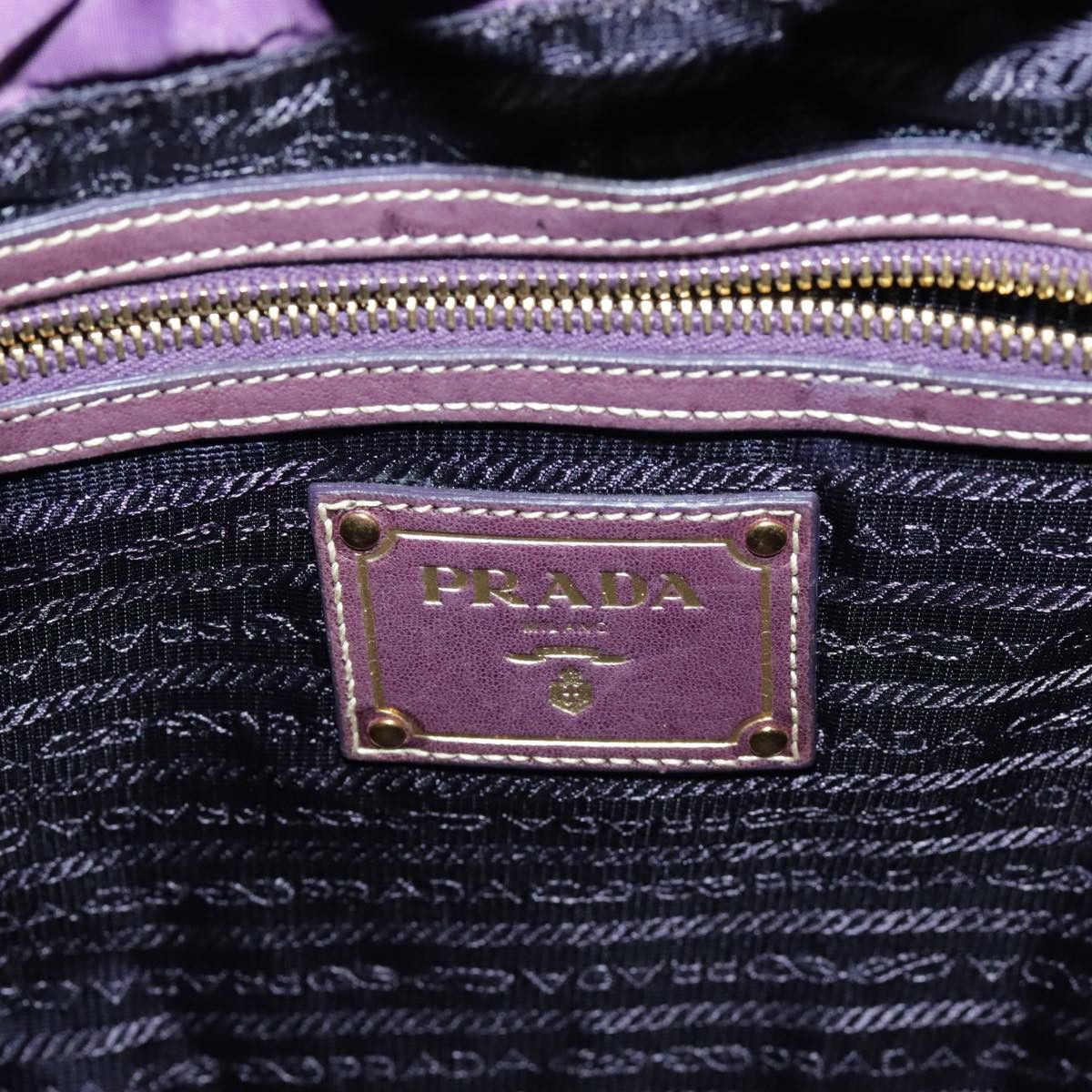Prada Purple Synthetic Tote Bag (Pre-Owned) Size ONE SIZE - 14 Thumbnail