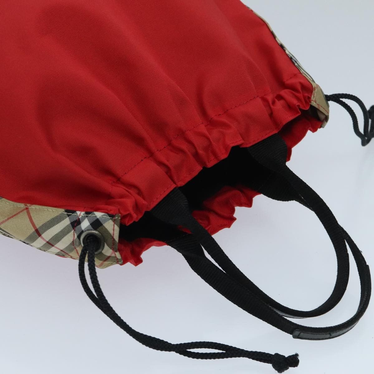 Burberry Nova Check Red Synthetic Handbag (Pre-Owned) Size ONE SIZE - 6 Thumbnail