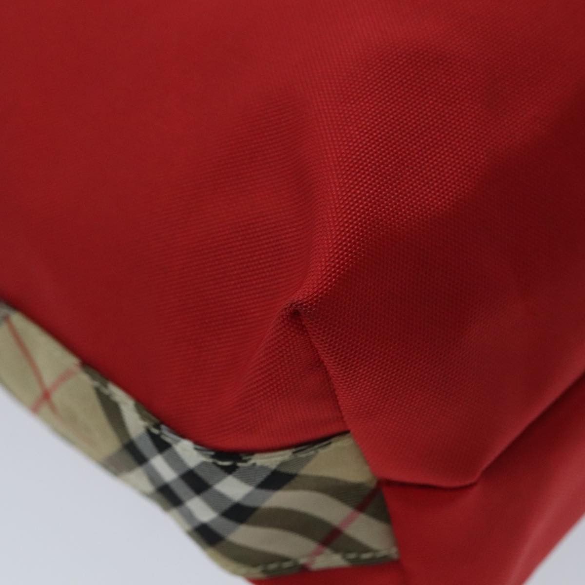 Burberry Nova Check Red Synthetic Handbag (Pre-Owned) Size ONE SIZE - 13 Thumbnail