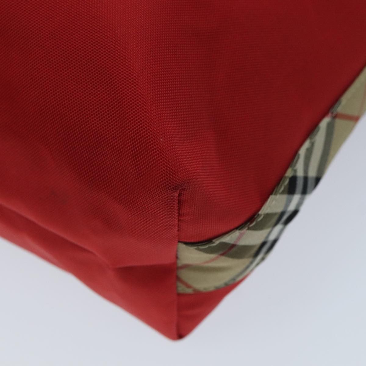 Burberry Nova Check Red Synthetic Handbag (Pre-Owned) Size ONE SIZE - 12 Thumbnail