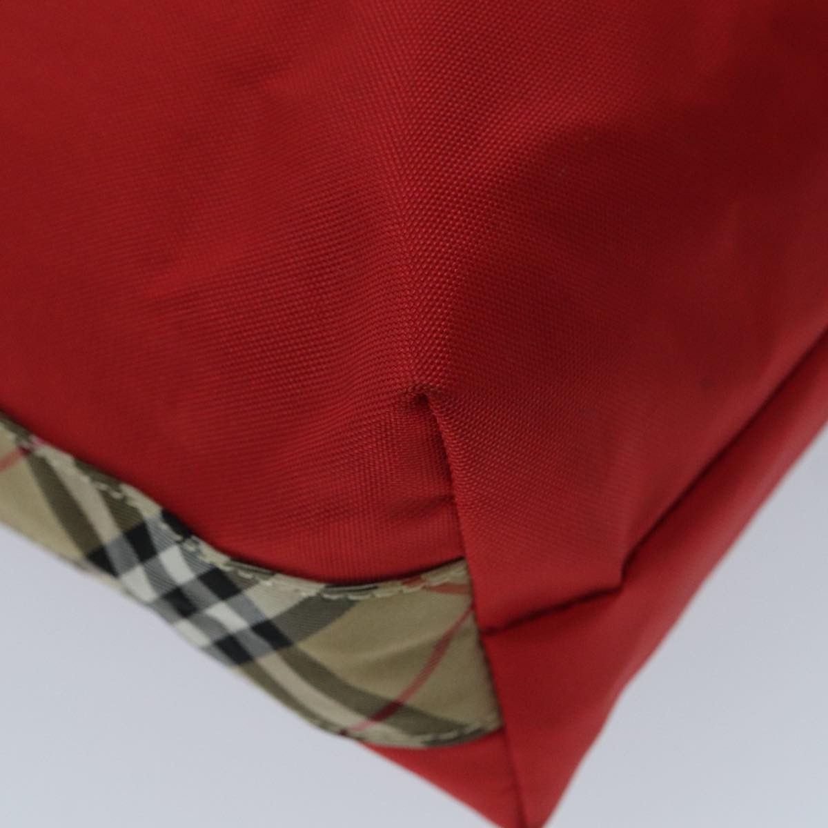 Burberry Nova Check Red Synthetic Handbag (Pre-Owned) Size ONE SIZE - 11 Thumbnail