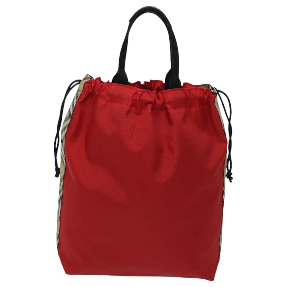 Burberry Nova Check Red Synthetic Handbag (Pre-Owned) Size ONE SIZE - 3 Thumbnail