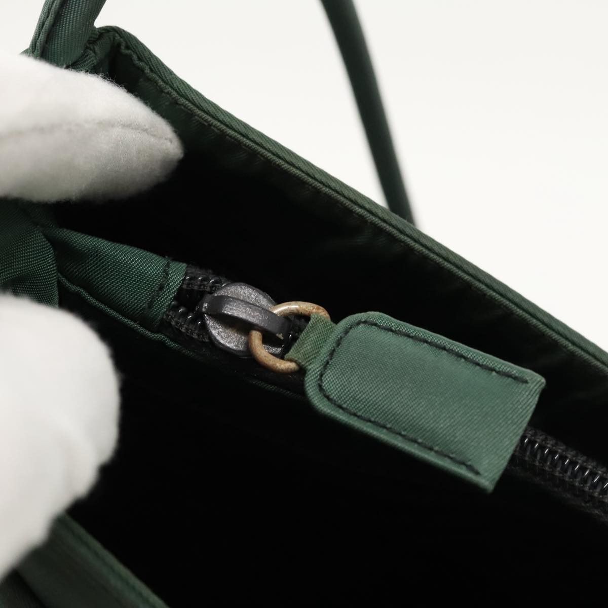 Prada Tessuto Green Synthetic Tote Bag (Pre-Owned) Size ONE SIZE - 7 Thumbnail