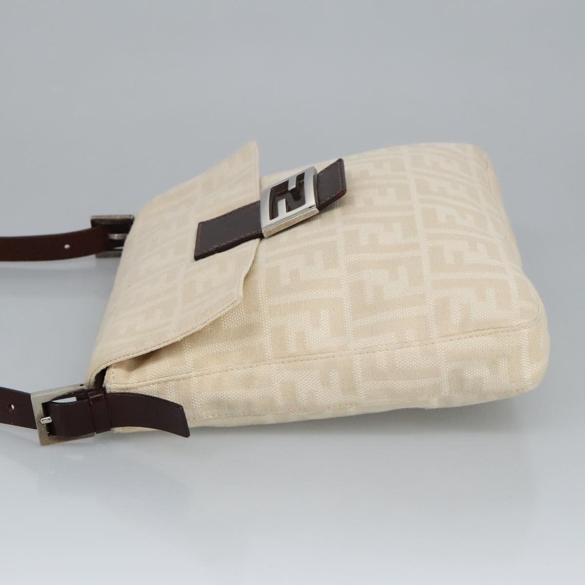 Fendi Zucchino Beige Canvas Shoulder Bag (Pre-Owned) Size ONE SIZE - 5 Thumbnail