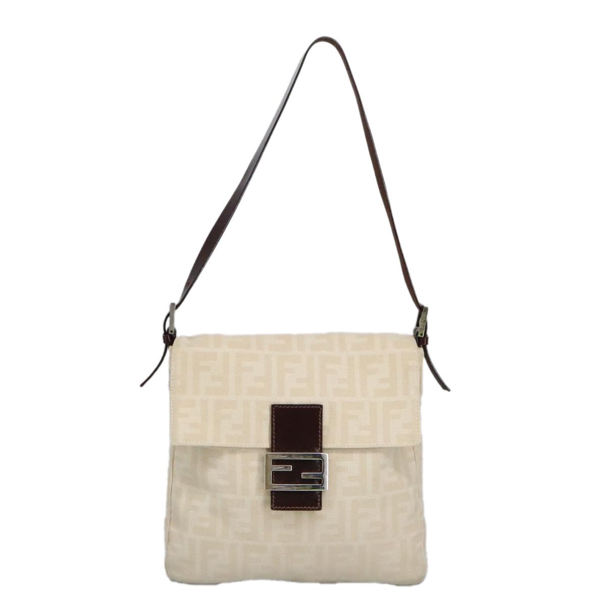 Fendi Zucchino Beige Canvas Shoulder Bag (Pre-Owned) Size ONE SIZE - 2 Thumbnail
