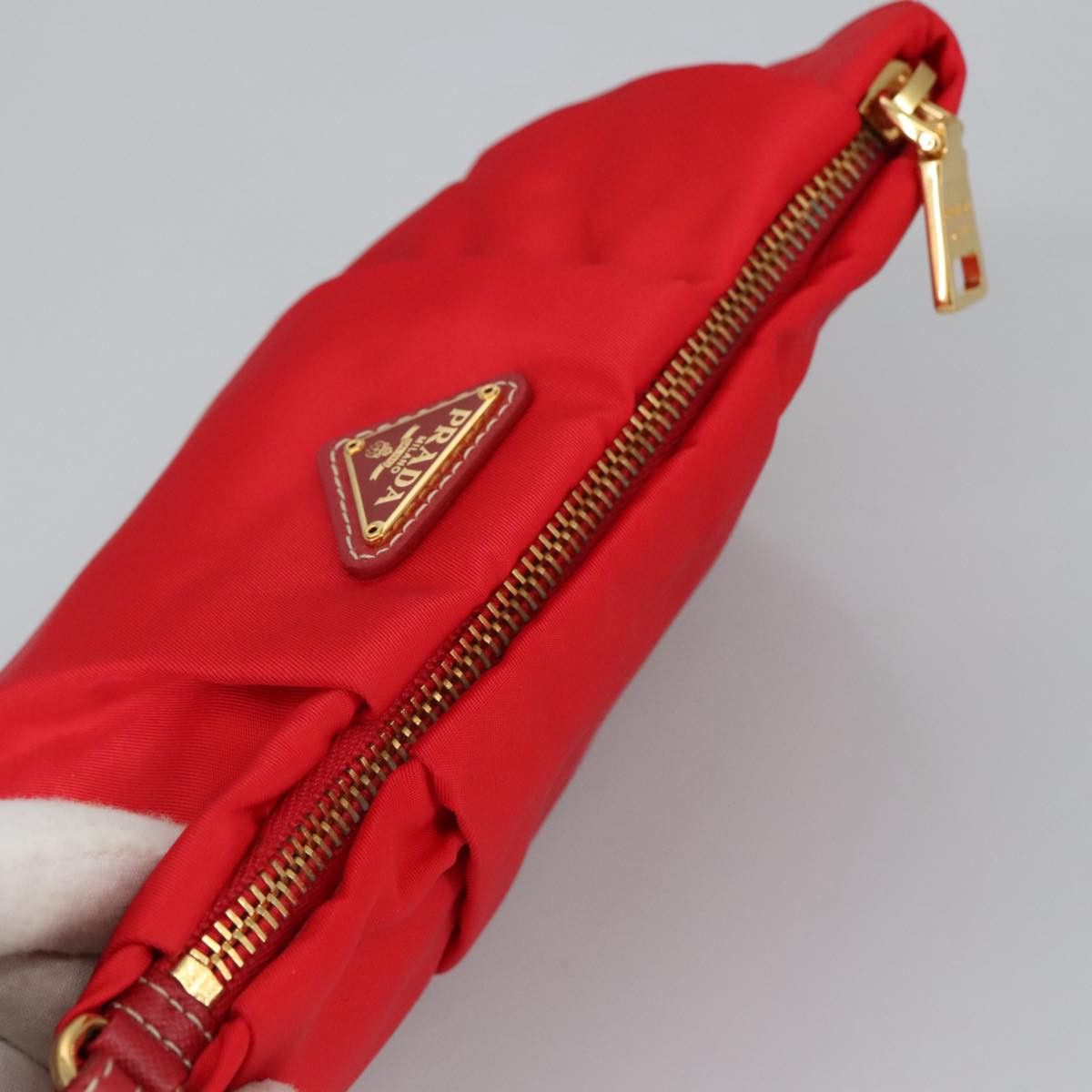 Prada Tessuto Red Synthetic Clutch Bag (Pre-Owned) Size ONE SIZE - 6 Thumbnail