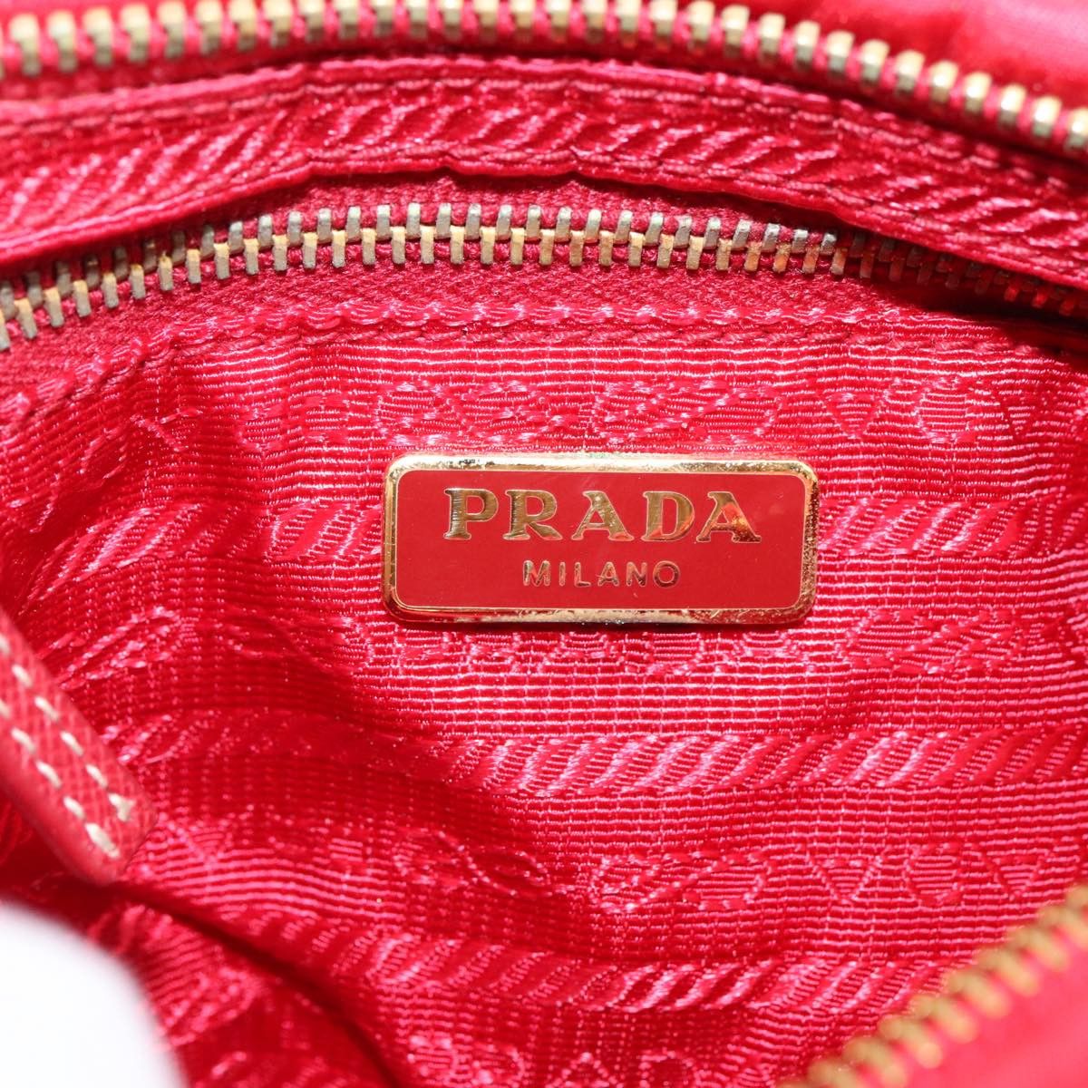 Prada Tessuto Red Synthetic Clutch Bag (Pre-Owned) Size ONE SIZE - 16 Thumbnail