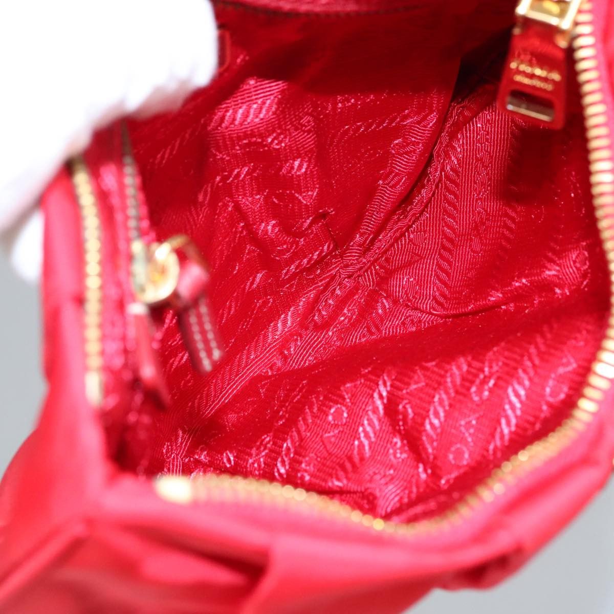 Prada Tessuto Red Synthetic Clutch Bag (Pre-Owned) Size ONE SIZE - 17 Thumbnail