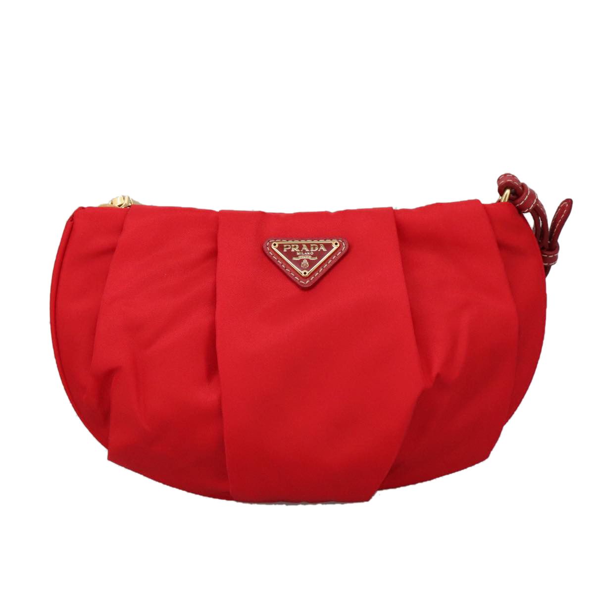 Prada Tessuto Red Synthetic Clutch Bag (Pre-Owned) Size ONE SIZE - 2 Thumbnail