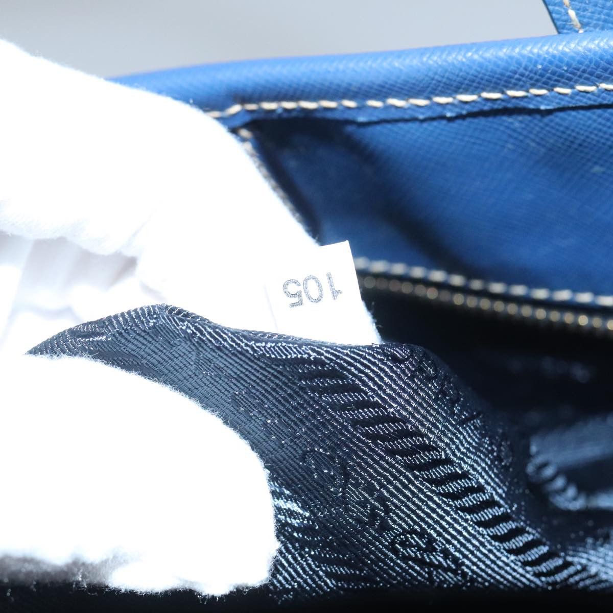 Prada Blue Synthetic Handbag (Pre-Owned) Size ONE SIZE - 9 Thumbnail