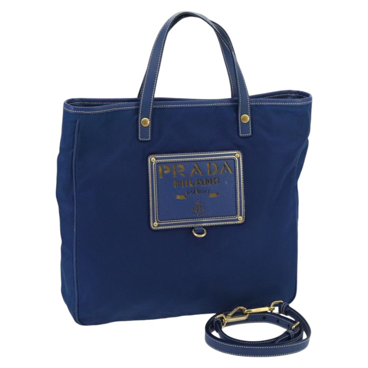Prada Blue Synthetic Handbag (Pre-Owned) Size ONE SIZE - 13 Thumbnail
