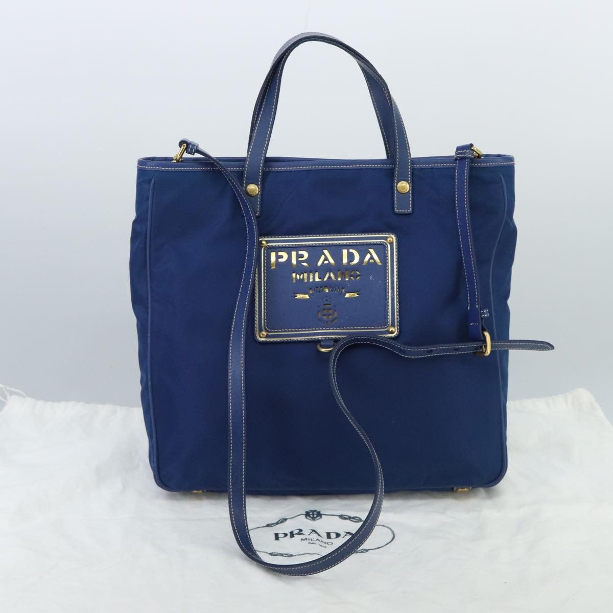 Prada Blue Synthetic Handbag (Pre-Owned) Size ONE SIZE - 10 Thumbnail