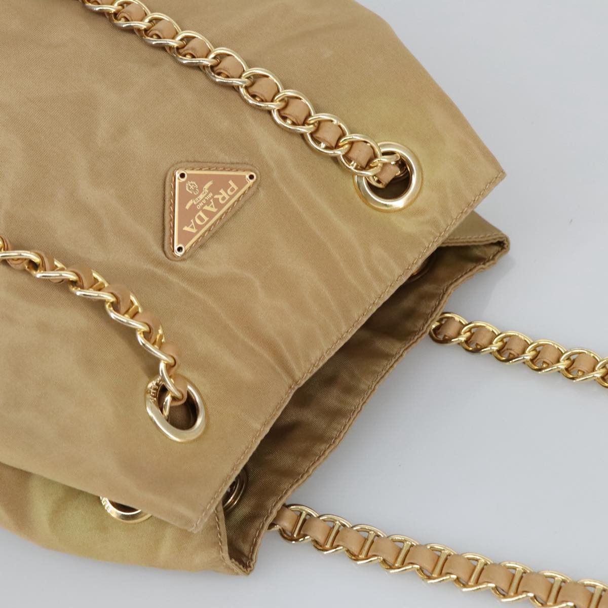 Prada Beige Synthetic Shoulder Bag (Pre-Owned) Size ONE SIZE - 12 Thumbnail
